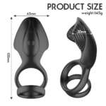 Masturbation Massager Male And Female Shared Buckle Lock Semen Ring Adult Erotic Supplies - Image 6