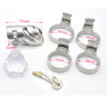 Men's Stainless Steel Chastity Lock Adult Products - Image 4