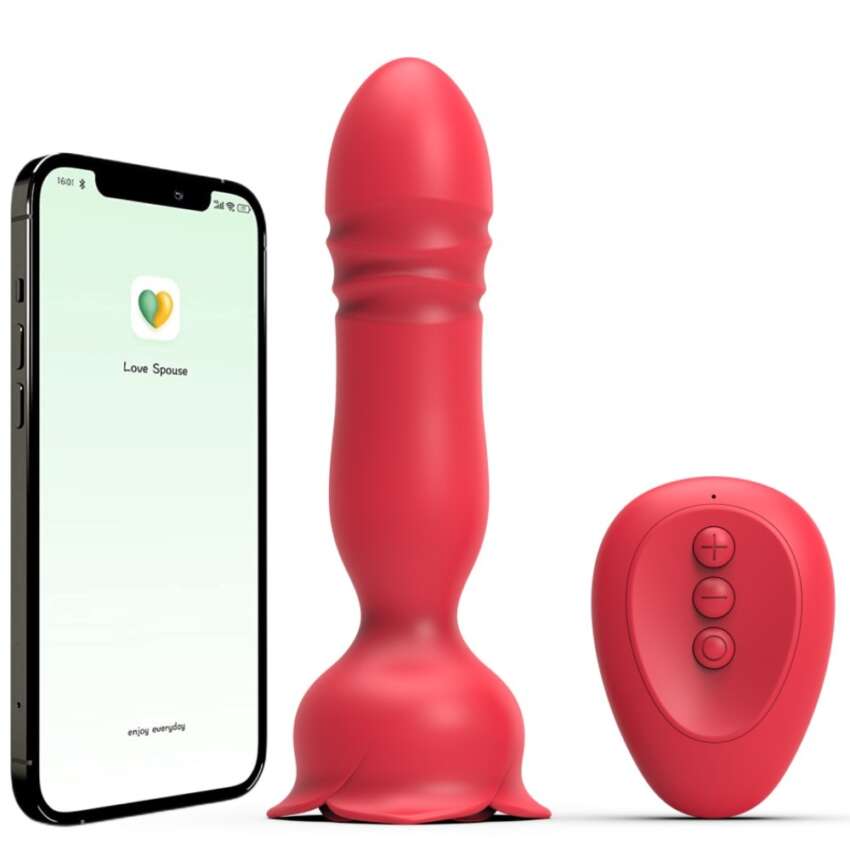 Rose Back Court APP Vibration Retractable Anus Massager - Image 9